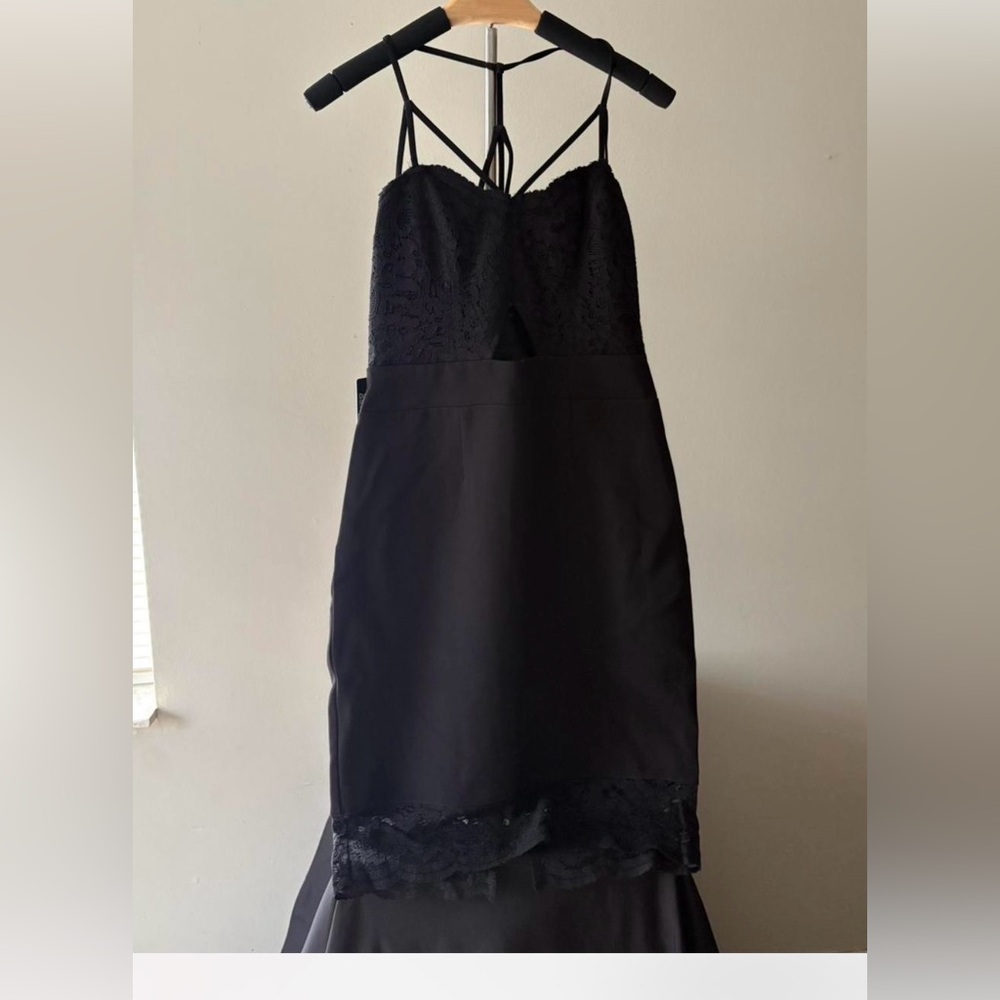 Express Black Lace Detail Dress